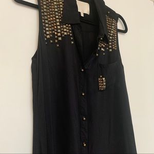 Studded Sleeveless Top